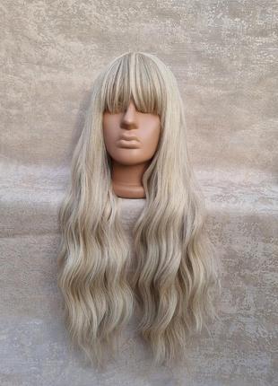 Перука з довгим волосся блонд термоперука свідла довга під натуральне волосся для образу барбі2 фото