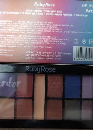 Палетка тіней для повік ruby rose mini kit   11-ardor3 фото