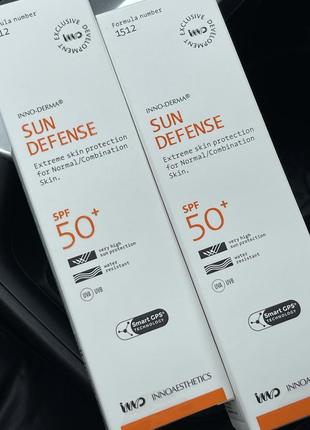 Сонцезахисний зволожувальний крем з spf 50 innoaesthetics sun defense spf 50+ 60 g