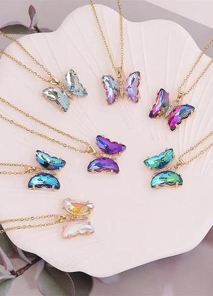 Кулон з ланцюжком метелик, кулон метелик