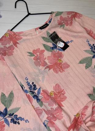 Платье розовое в цветочный принт5 фото