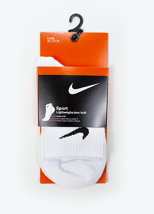Белые средние носки nike размер 38-42