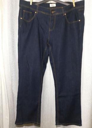 Женские брендовые крутые темно синие джинсы большой размер, батал1 фото