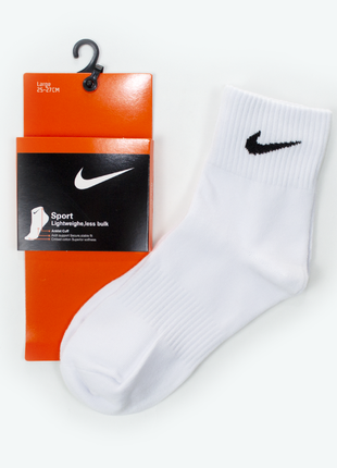 Шкарпетки nike на кожен день або для спорту білого кольору середні  розмір 38-42