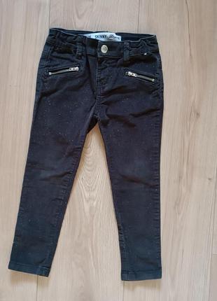 Качественные брюки для девочки с блестками/ серые джинсы от denim and co skinny