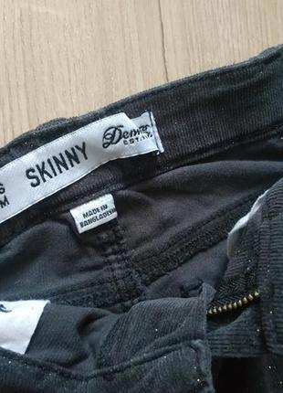 Качественные брюки для девочки с блестками/ серые джинсы от denim and co skinny2 фото