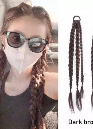 Афрорезинка афрохвост косички на резинке канекалон