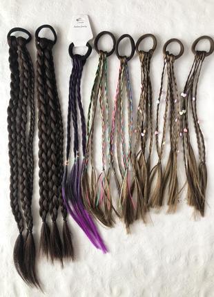 Афрорезинка афрохвост косички на резинке канекалон