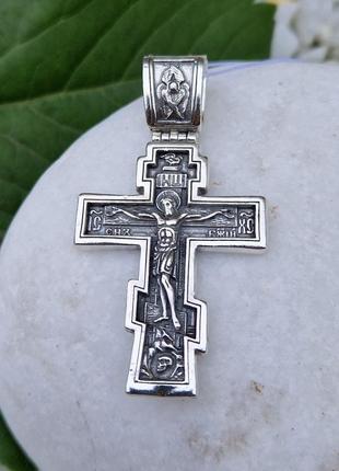 Серебряный мужской крестик 925 ° пробы с чернением