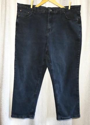 Женские черные брендовые джинсы, джинсовые брюки, брюки высокая посадка большой размер бриджи, капри1 фото