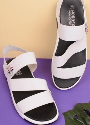 Білі босоніжки чоловічі сандалі сахабы