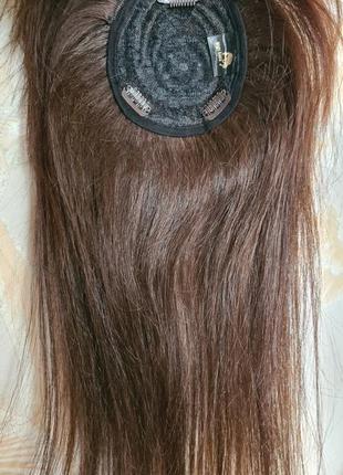 Полупарик накладка топер шиньон 100% натуральный волос.8 фото