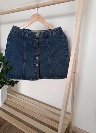 Джинсова юбка, стильна джинсова юбка на гудзиках3 фото