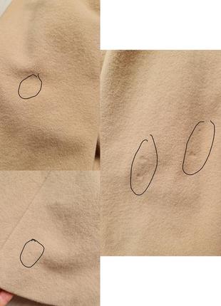 Пальто классическое миди пальто шерстяное телесное пальто женское двубортное хлопковое пальто бежевое пальто прямого кроя8 фото