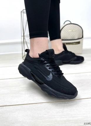 Черные текстильные кроссовки  nike