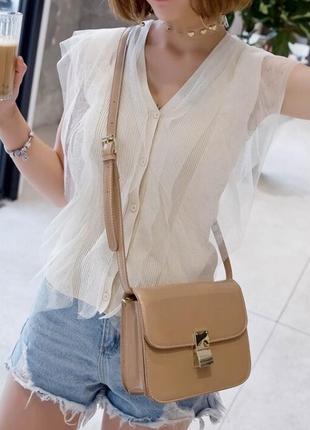 Легкая трикотажная блуза с сеточкой2 фото