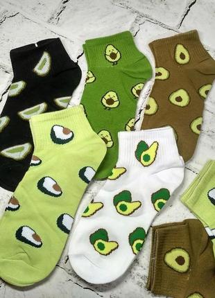 Шкарпетки жіночі короткі бавовняні авокадо 37-39