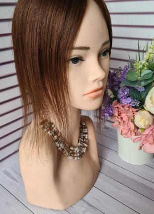 Полупарик накладка топер шиньон 100% натуральный волос.