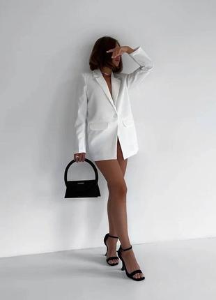 Жіночий піджак чорний білий гусяча лапка з підкладкою базовий7 фото