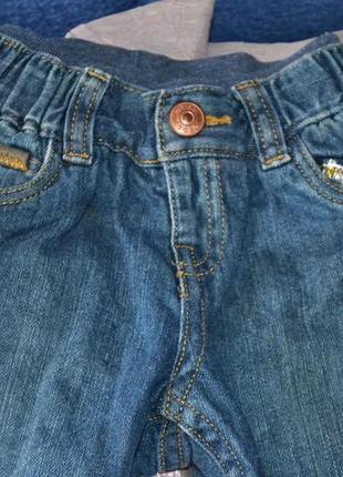 Джинсові дитячі штани 4-6 місяців джинси2 фото