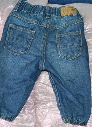 Джинсові дитячі штани 4-6 місяців джинси3 фото