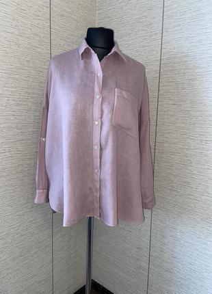 Сорочка із льону massimo dutti