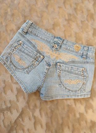 Летние джинсовые шорты на девочку. шортики короткие4 фото