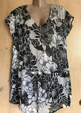 Пляжная легкая блуза накидка на купальник