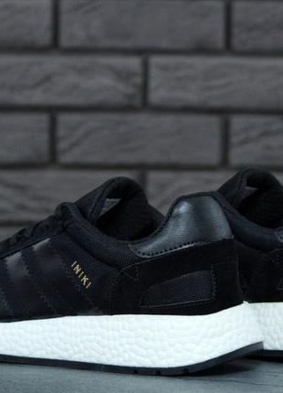 Кроссовки adidas iniki black (адидас иники раннер черные мужские) 41-44)423 фото