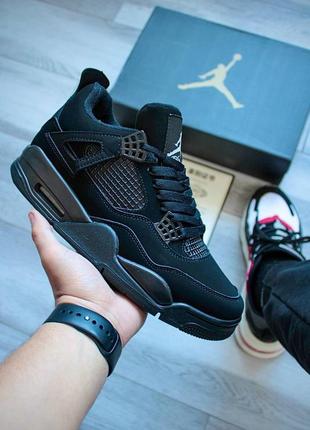 Кроссовки nike air jordan 4 black