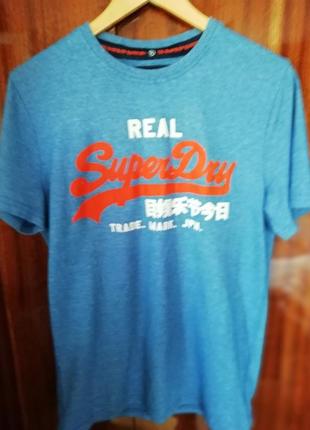 Футболка superdry men's vintage logo duo-entry aquamarine