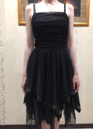 Нарядное чёрное платье4 фото
