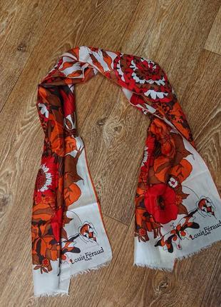 Винтажный шелковый шарф louis feraud