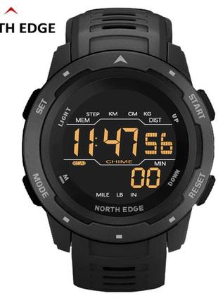 Многофункциональные спортивные часы north edge mars black 50m