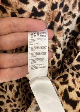 Легке ярусне натуральне плаття в леопардовий принт батал7 фото