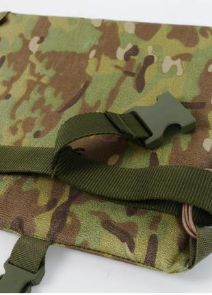 Тактичний поджопник одинарний 37х30см сидушка каремат для сидіння військовий переносний килимок кордура мультикам5 фото