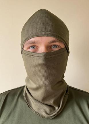 Шапка балаклава cool max олива военная тактическая маска балаклава подшлемник2 фото