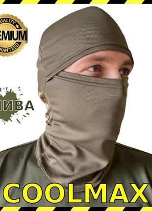 Шапка балаклава Masks max олива військова тактична маска балаклава підшоломник