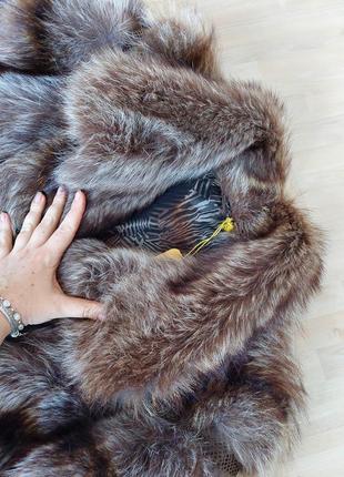 Пальто из енота енотовая шуба натуральный мех шуба енот размер м\l