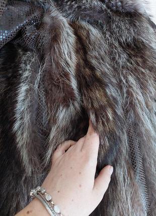 Пальто из енота енотовая шуба натуральный мех шуба енот размер м\l