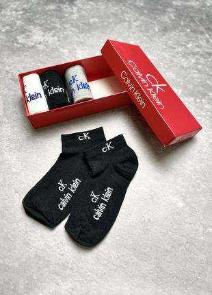 Мужские носки calvin klein 6 пар в подарочной коробке белые / серые / черные5 фото