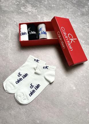 Мужские носки calvin klein 6 пар в подарочной коробке белые / серые / черные10 фото