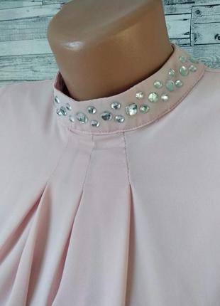 Блузка жіноча рожева з камінням вільного крою candy couture2 фото