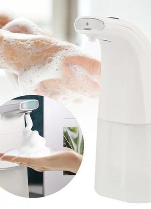 Автоматический сенсорный дозатор foaming soap 250 мл диспансер для жидкого мыла белый1 фото