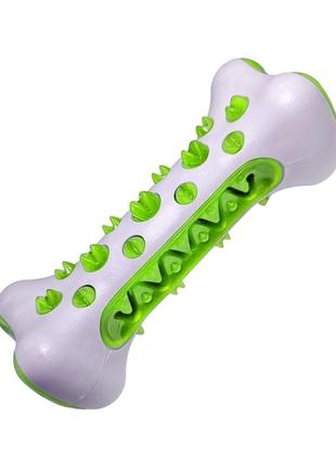 Резиновая косточка для собак tooth brush dog игрушка зубная щетка зеленая