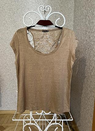 Футболка лен кружево