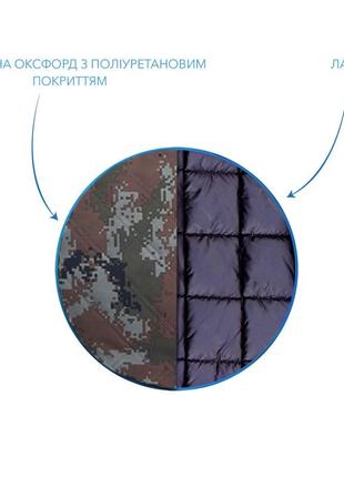 Теплий спальник військовий зсу 220*90 спальний мішок армійський теплий кіборг пиксель9 фото