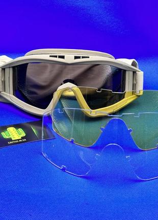 Тактические очки со сменными линзами баллистическая маска военные очки тактические защитные очки для военных4 фото