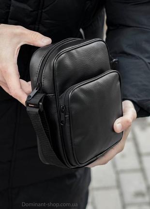 Маленька молодіжна міська сумка месенджер adver чорна  через плече для повсякденного носіння