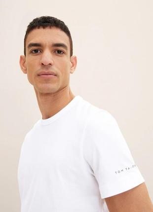 Белая мужская футболка, батал2 фото